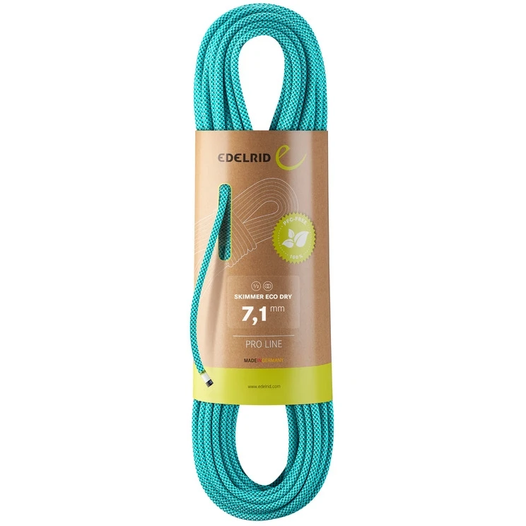 Edelrid Skimmer Eco Dry 7,1mm Touw - 70m - Icemint 3 Edelrid Skimmer Eco Dry 7,1mm Touw - 70m - Icemint