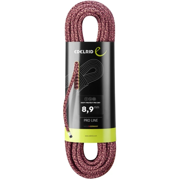 Edelrid Swift Protect Pro Dry 8,9mm Touw - 60m - Night-fire 3 Edelrid Swift Protect Pro Dry 8,9mm Touw - 60m - Night-fire