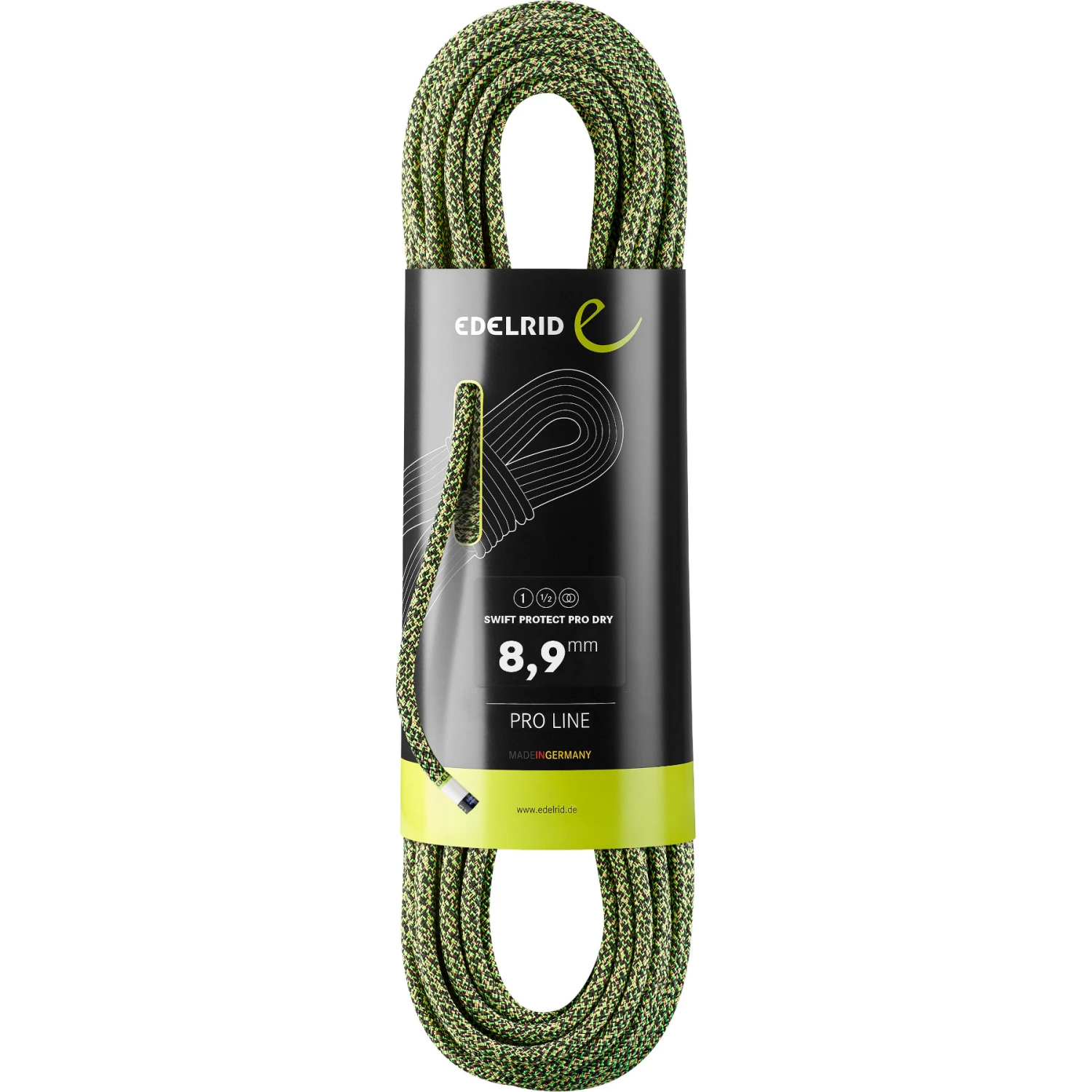 Edelrid Swift Protect Pro Dry 8,9mm Touw - 50m - Night Green 3 Edelrid Swift Protect Pro Dry 8,9mm Touw - 50m - Night Green